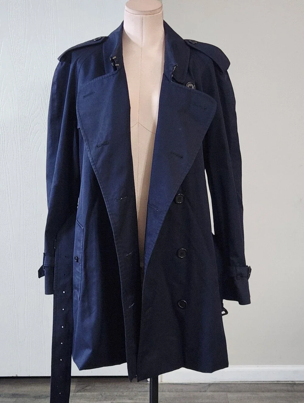 Burberry Classic Double Breasted Trench Coat Iconic Navy - Picture 3 of 16